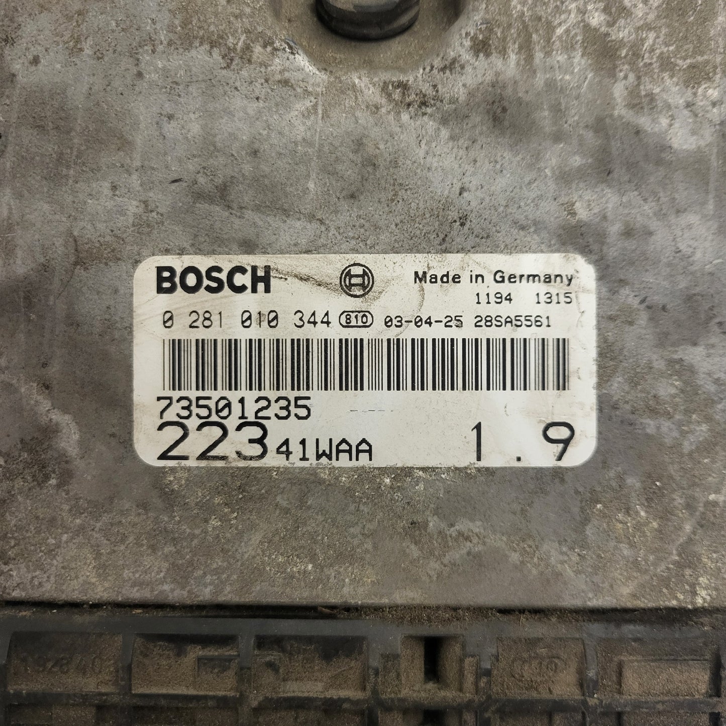 Fiat DOBLO 1.9 ECU / 0281010344 / 73501235 / BOSCH