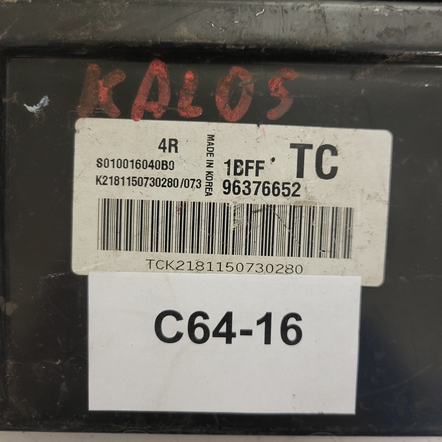 CHEVROLET DAEWOO KALOS ECU / S010016040 B0 / 96376652 / 1BFF / TC