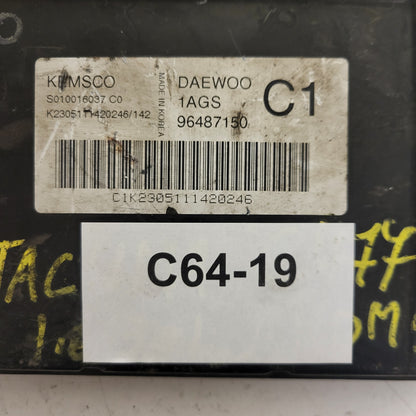 DAEWOO ECU / 96487150 / 1AGS / S010016037 / C1 / KEMSCO