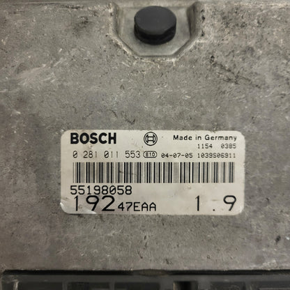 Fiat STILO ECU / 0281011553 / 55198058 / 19247EAA / BOSCH