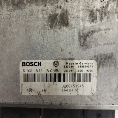 Renault ECU / 0281011102 / 8200153945 / 8200222133 / BOSCH