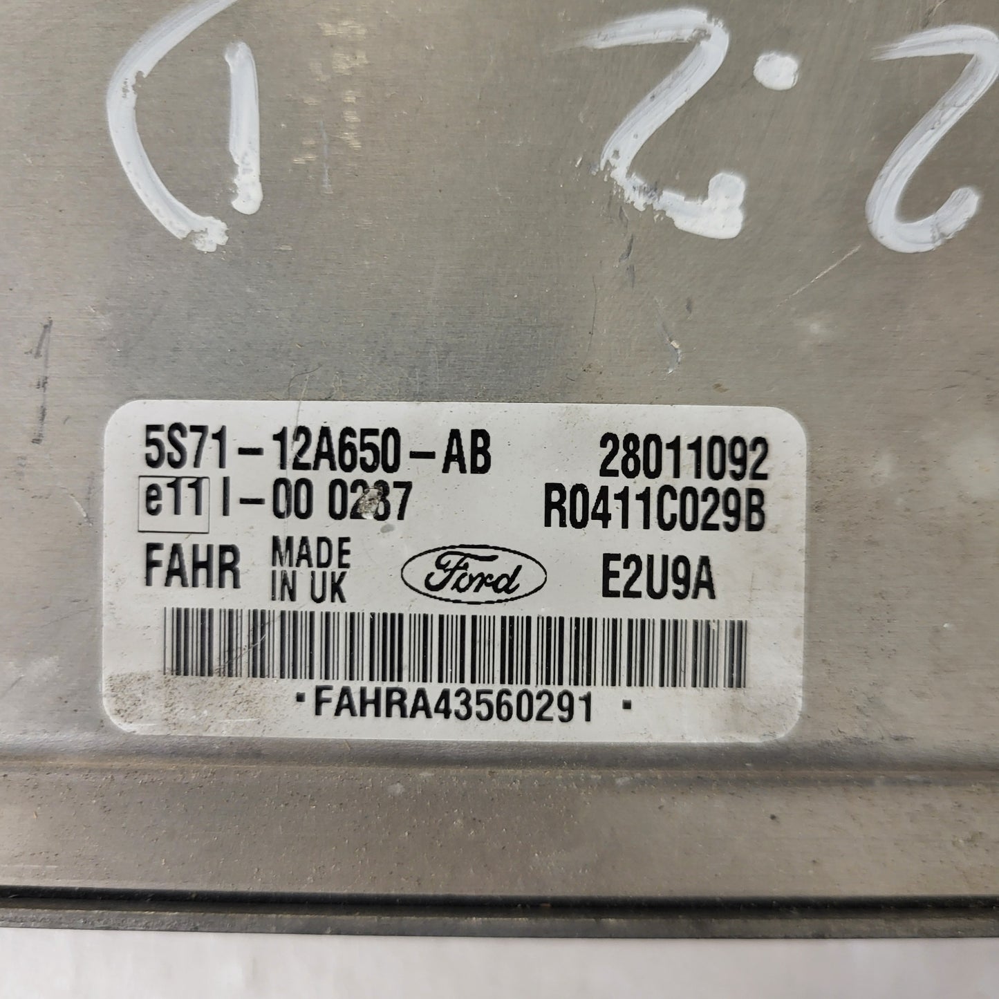 FORD MONDEO ECU / 5S71-12A650-AB / FAHR / R0411C029B / CENTRALINA