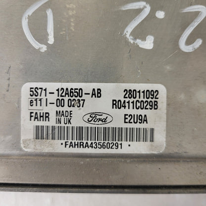 FORD MONDEO ECU / 5S71-12A650-AB / FAHR / R0411C029B / CENTRALINA