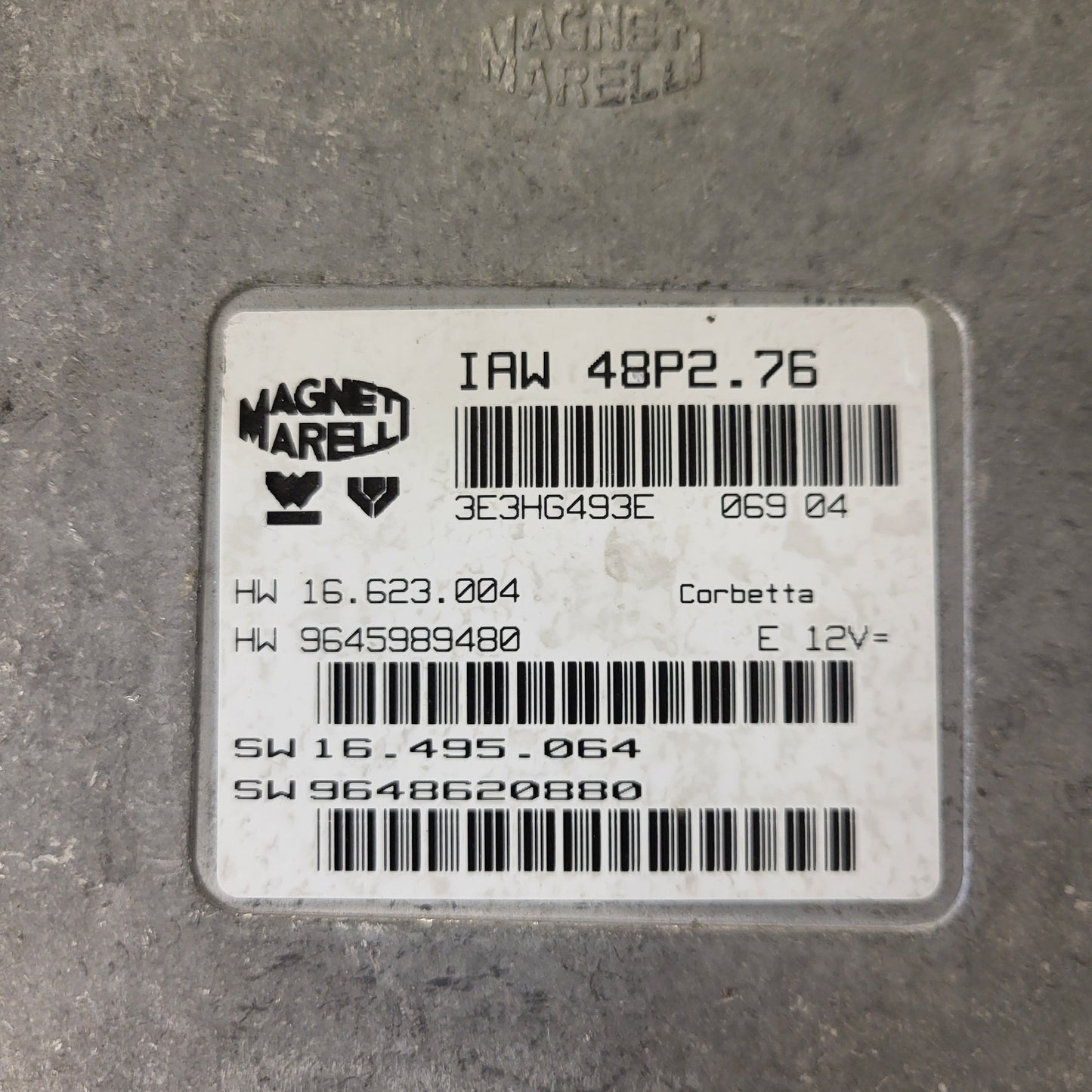 Peugeot 206 1.1 ECU / IAW 48P2.76 / SW 9648620880 / HW 9645989480