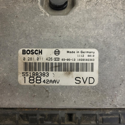 FIAT PUNTO 1.9 JTD ECU / 0281011426 / 55188383 / BOSCH