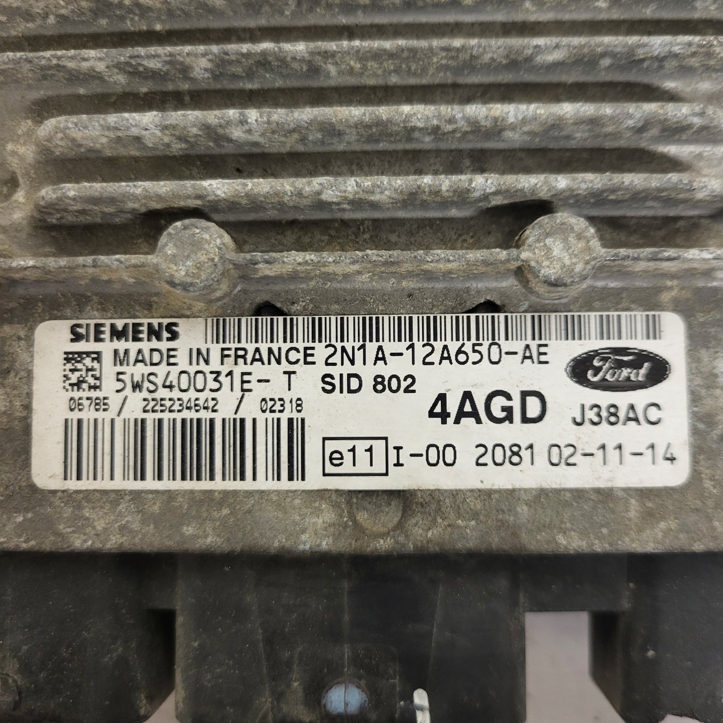 FORD FUSION ECU / 2N1A-12A650-AE / 5WS40031E-T / SID802 / 4AGD / SIEMENS