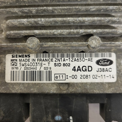 FORD FUSION ECU / 2N1A-12A650-AE / 5WS40031E-T / SID802 / 4AGD / SIEMENS