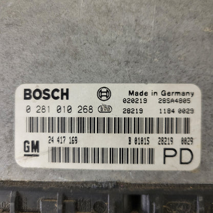 Opel Zafira 2.0 ECU / 0281010268 / 24417169 / BOSCH