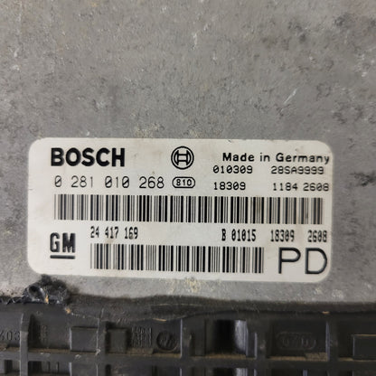 Opel Zafira 2.0 ECU / 0281010268 / 24417169 / BOSCH