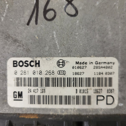 Opel Zafira 2.0 ECU / 0281010268 / 24417169 / BOSCH