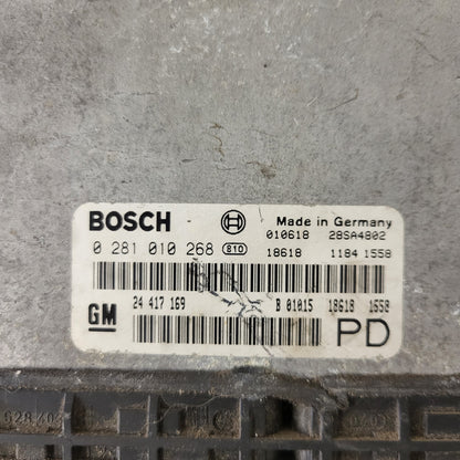 Opel Zafira 2.0 ECU / 0281010268 / 24417169 / BOSCH