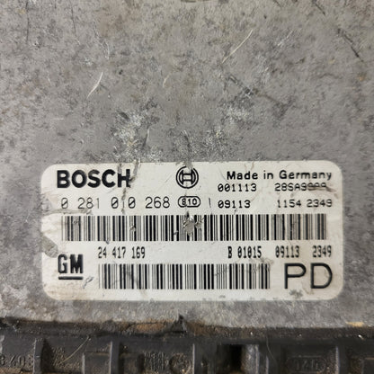 Opel Zafira 2.0 ECU / 0281010268 / 24417169 / BOSCH