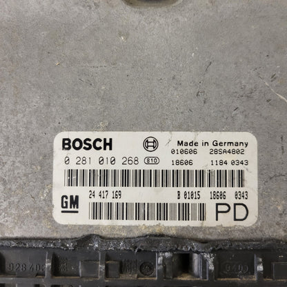 Opel Zafira 2.0 ECU / 0281010268 / 24417169 / BOSCH
