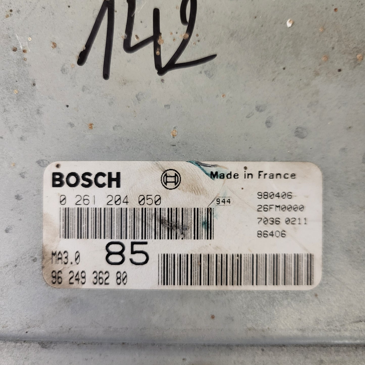 PEUGEOT 106 CITROEN AX 1.0 ECU / 0261204050 / 9624936280 / MA3.0 / BOSCH