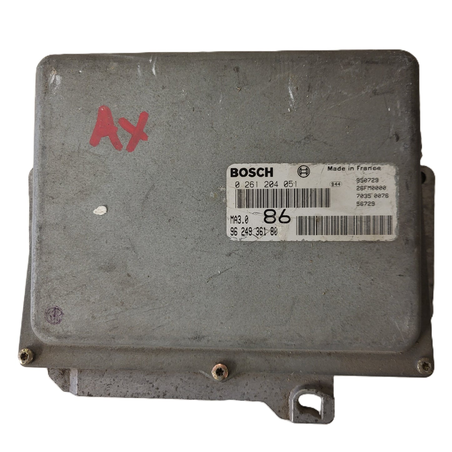 PEUGEOT 106 CITROEN AX 1.0 ECU / 0261204051 / 9624936180 / MA3.0 / BOSCH