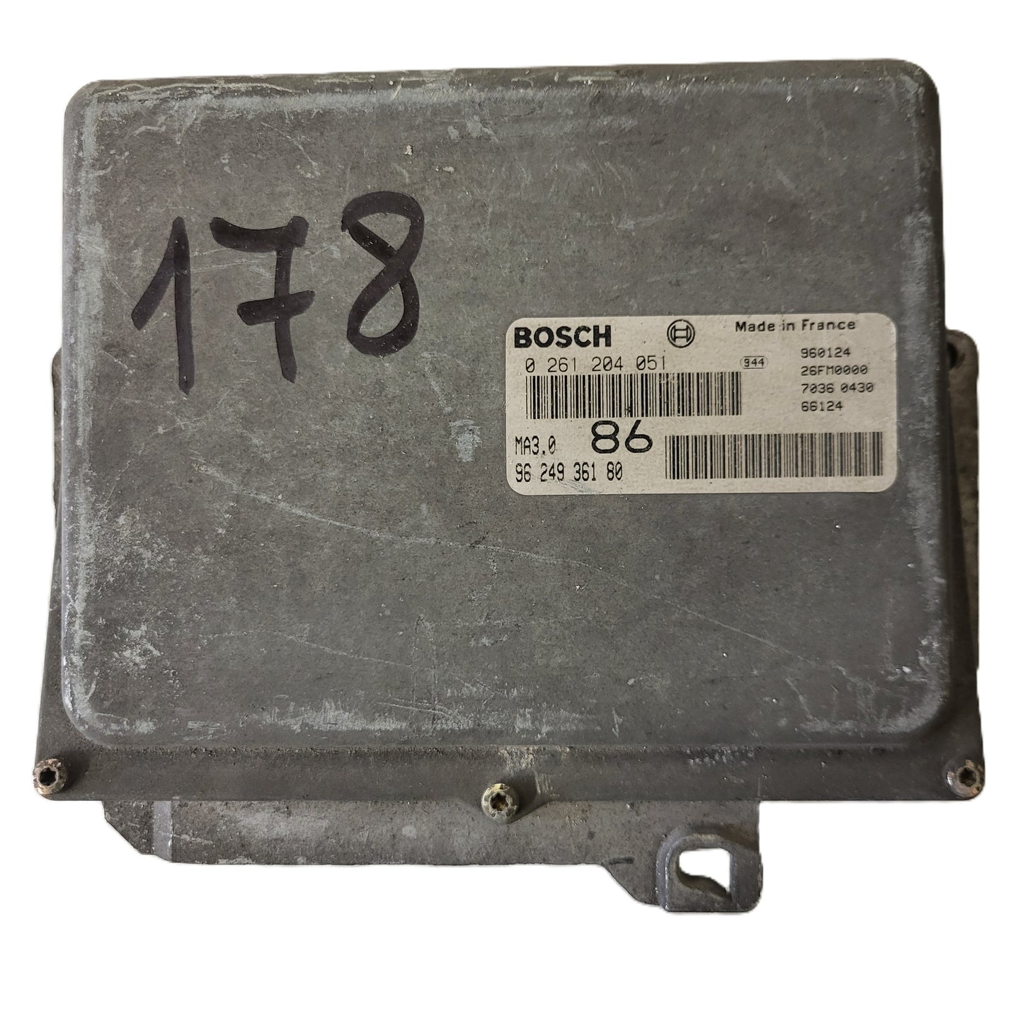 PEUGEOT 106 CITROEN AX 1.0 ECU / 0261204051 / 9624936180 / MA3.0 / BOSCH