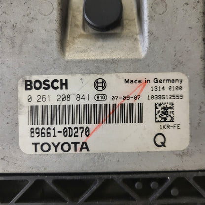TOYOTA YARIS 1KR-FE ECU / 0261208841 / 89661-0D270 / BOSCH
