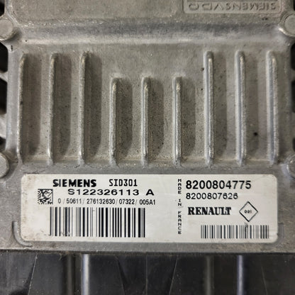Renault Megane Scenic ECU / S122326113A / 8200804775 / 8200807626 / SID301 / SIEMENS