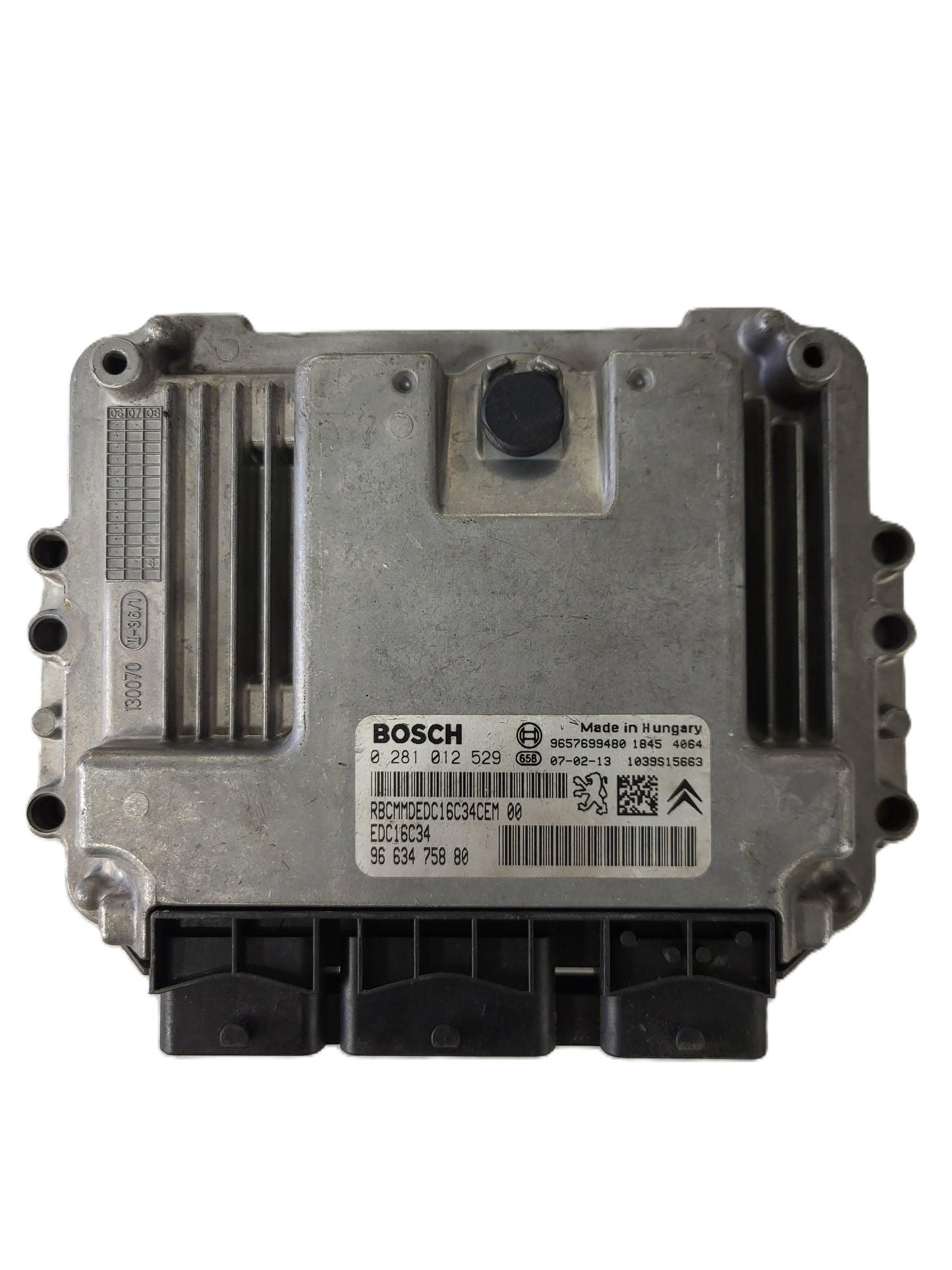 PEUGEOT CITROEN ECU / 0281012529 / 9663475880 / 9657699480 / EDC16C34 / BOSCH