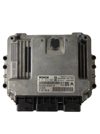 PEUGEOT CITROEN ECU / 0281012529 / 9663475880 / 9657699480 / EDC16C34 / BOSCH