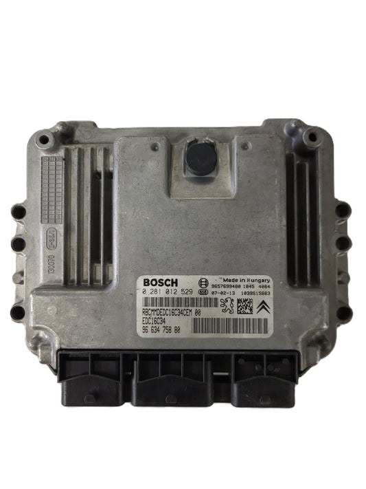 PEUGEOT CITROEN ECU / 0281012529 / 9663475880 / 9657699480 / EDC16C34 / BOSCH