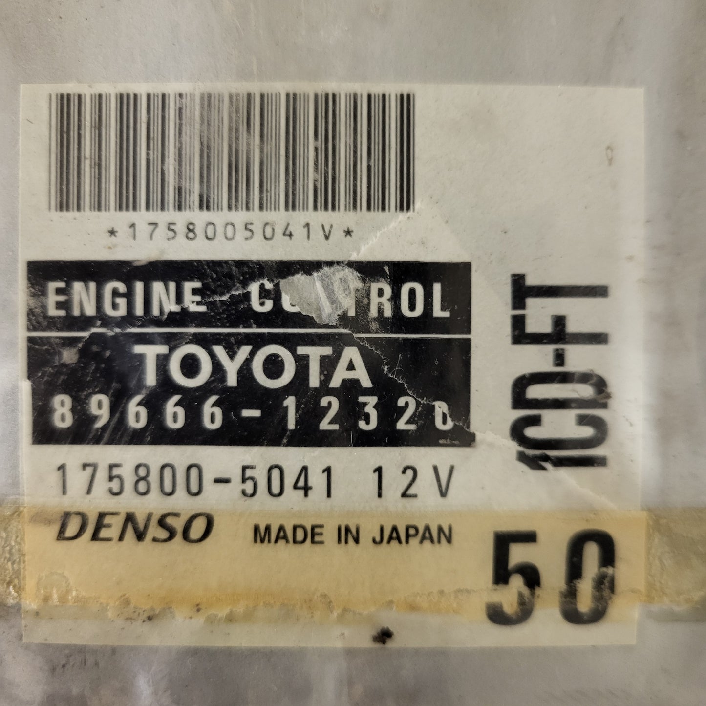TOYOTA COROLLA ECU / 89666-12320 / 175800-5041 / DENSO