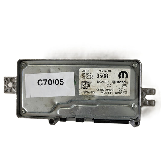 FIAT ALFA MODULE ECU / NRCS2 / 670219508 / 19224BQ / SW R2.21 / HW C1.0D / BOSCH MOPAR