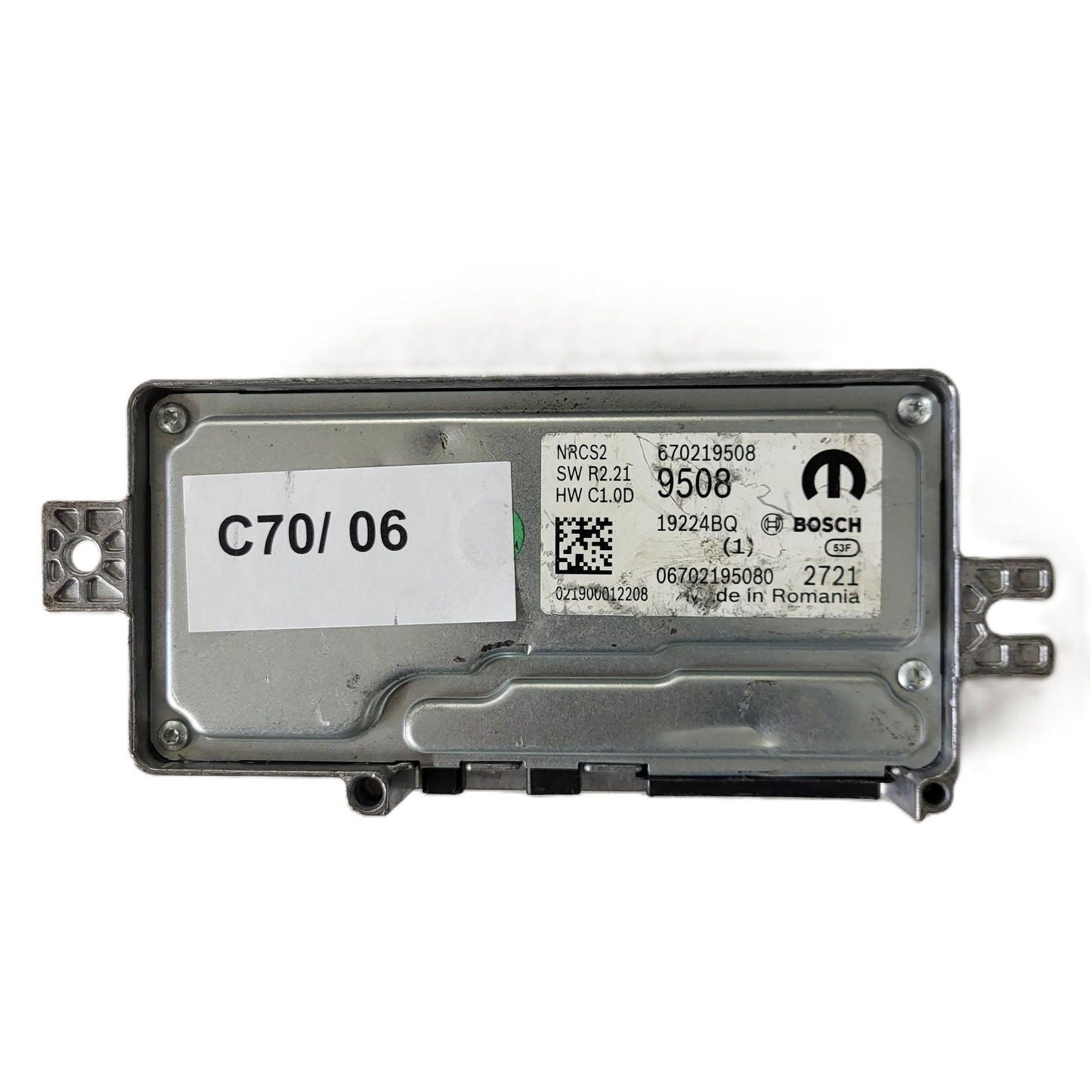 FIAT ALFA MODULE ECU / NRCS2 / 670219508 / 19224BQ / SW R2.21 / HW C1.0D / BOSCH MOPAR