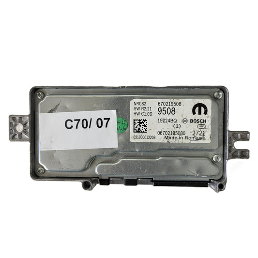 FIAT ALFA MODULE ECU / NRCS2 / 670219508 / 19224BQ / SW R2.21 / HW C1.0D / BOSCH MOPAR
