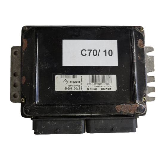 RENAULT ECU / S110030102D / 7700115205 / 7700110471 / SIRIUS 32 / SIEMENS