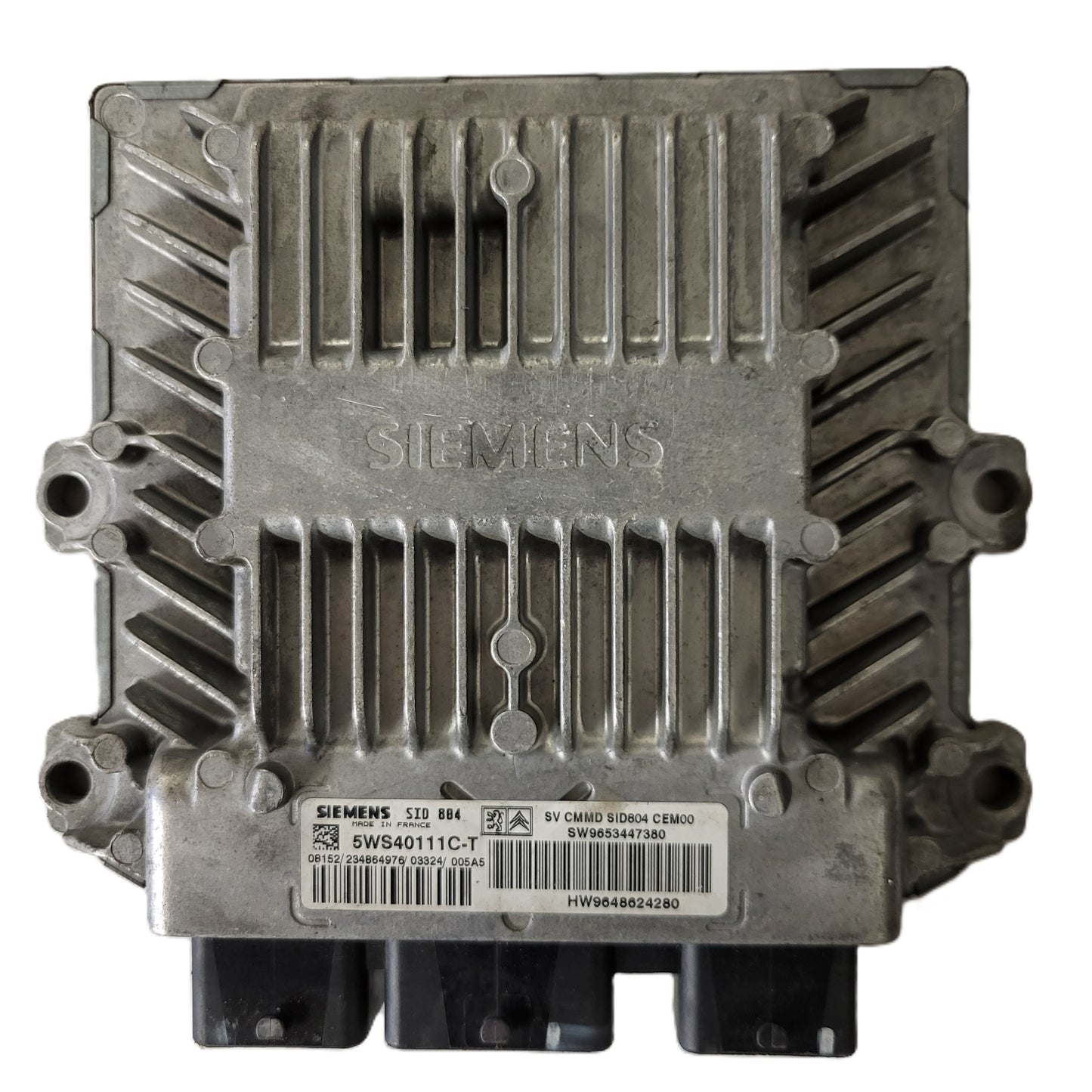 CITROEN ECU / 5WS40111C-T / SW 9653447380 / HW 96486524280 / SID804 SIEMENS