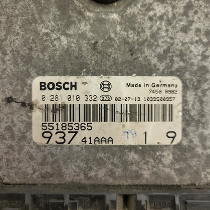 ALFA 147 ECU / 0281010332 / 55185365 / BOSCH