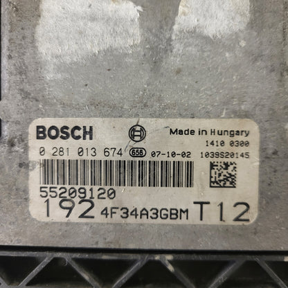 FIAT STILO ECU / 0281013674 / 55209120 / BOSCH