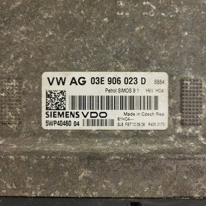 VW SEAT ŠKODA ECU / 03E906023D / 5WP40460 04 / SIMOS 9.1 / SIEMENS