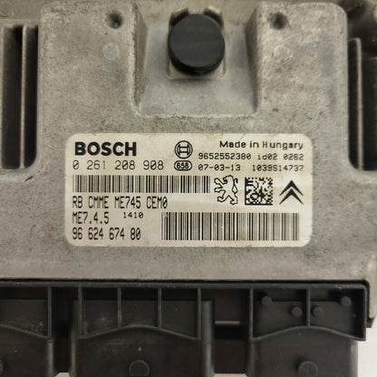 CITROEN PEUGEOT ECU / 0261208908 / ME7.4.5 / 9662467480 / 9652552380 / ME745 / BOSCH