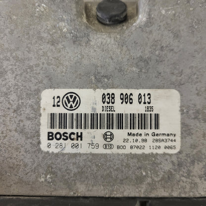 VW GOLF ECU / 0281001759 / 038906013 / BOSCH