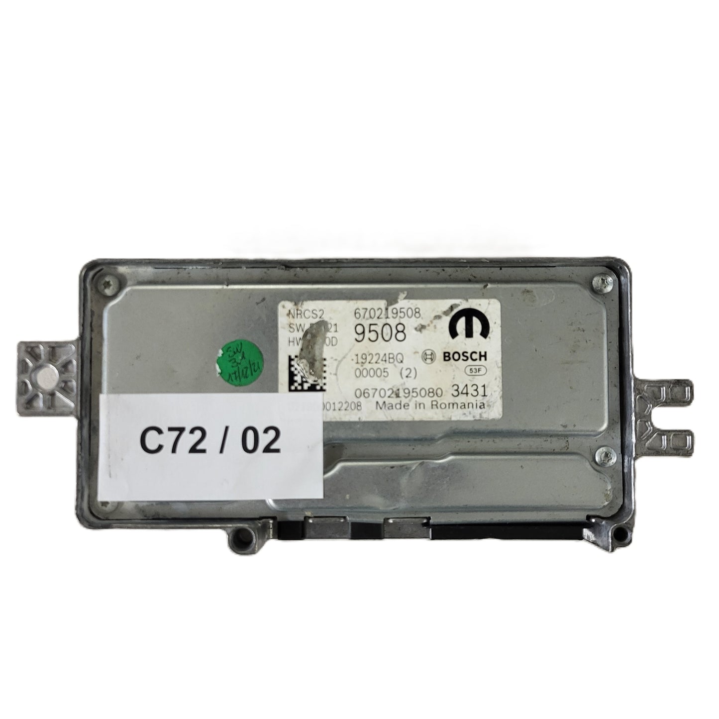 FIAT ALFA MODULE ECU / NRCS2 / 670219508 / 19224BQ / SW R2.21 / HW C1.0D / BOSCH MOPAR