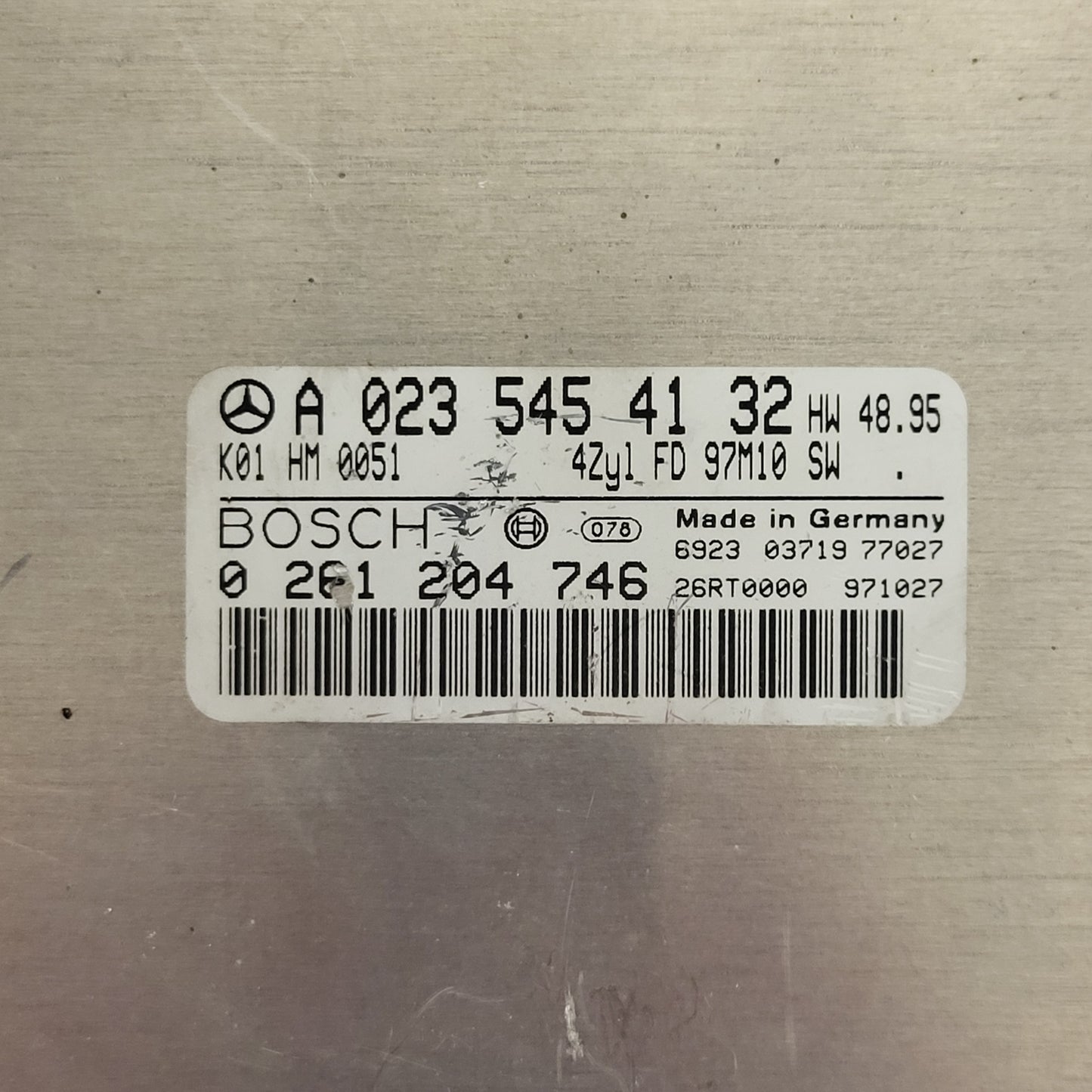 MERCEDES BENZ SLK R170 ECU / A0235454132 / 0261204746 / BOSCH