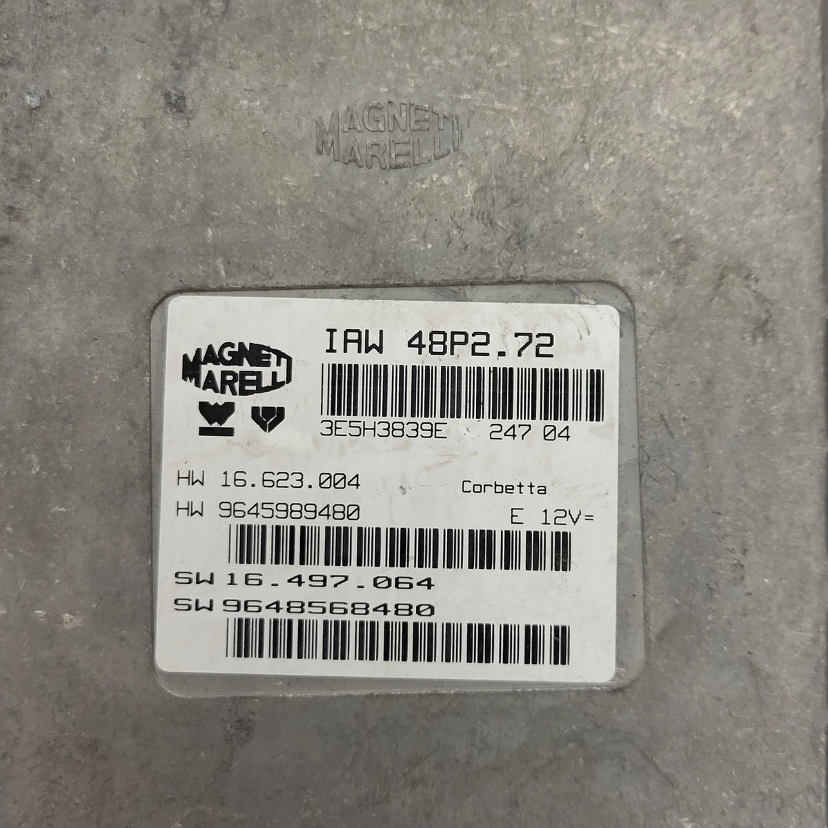 PEUGEOT CITROEN ECU / IAW 48P2.72 / SW 9648568480 / HW 9645989480 - C72-06 - 2