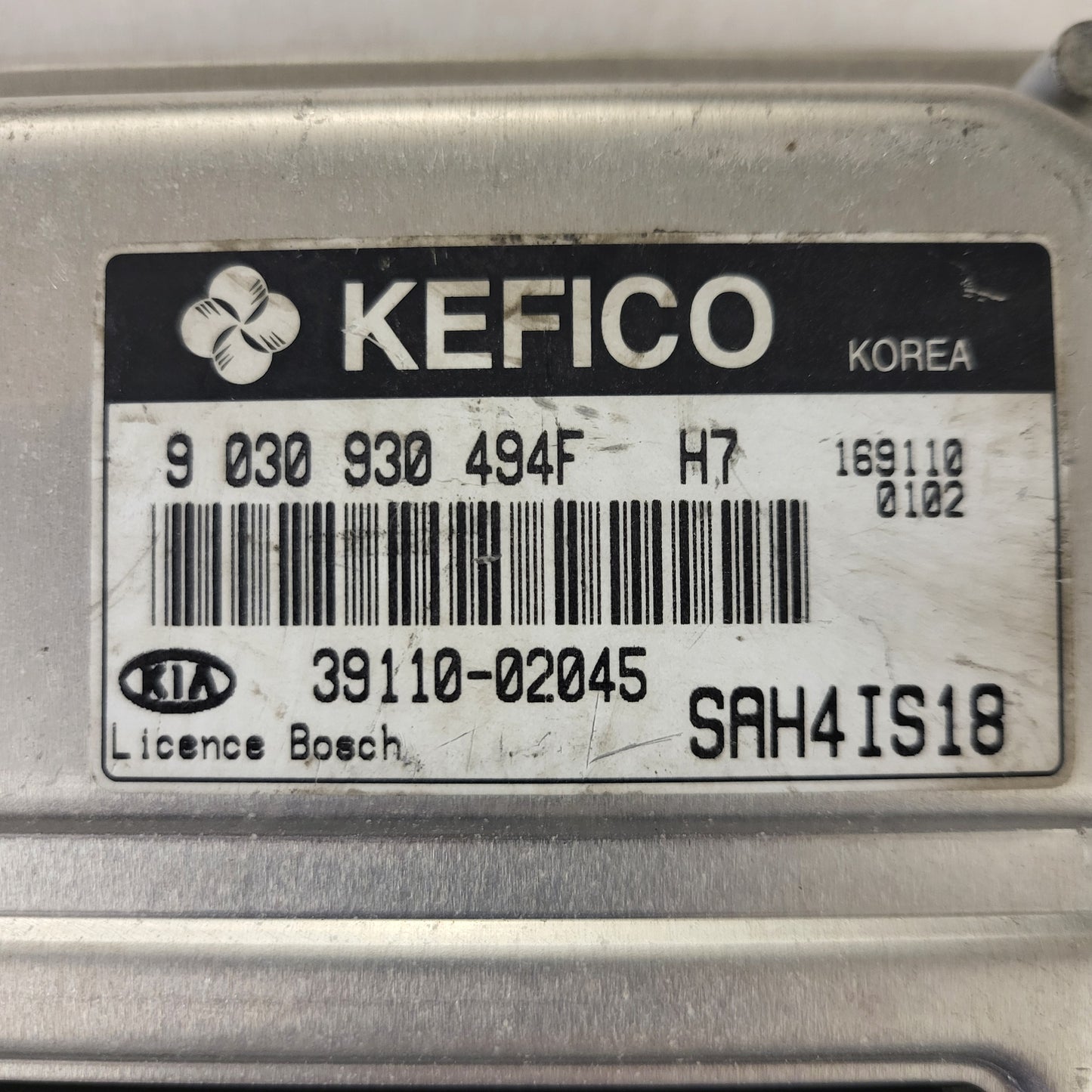 KIA PICANTO ECU / 9030930494F / 39110-02045 / SAH4IS18 / KEFICO