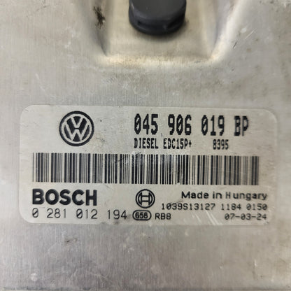 VOLKSWAGEN POLO IV 9N3 ECU / 045906019BP / 0281012194 / EDC15P+ / BOSCH