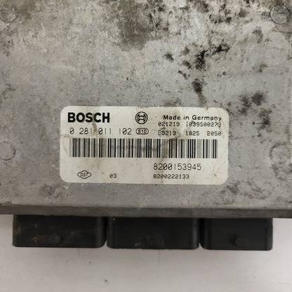 Renault ECU / 0281011102 / 8200153945 / 8200222133 / BOSCH