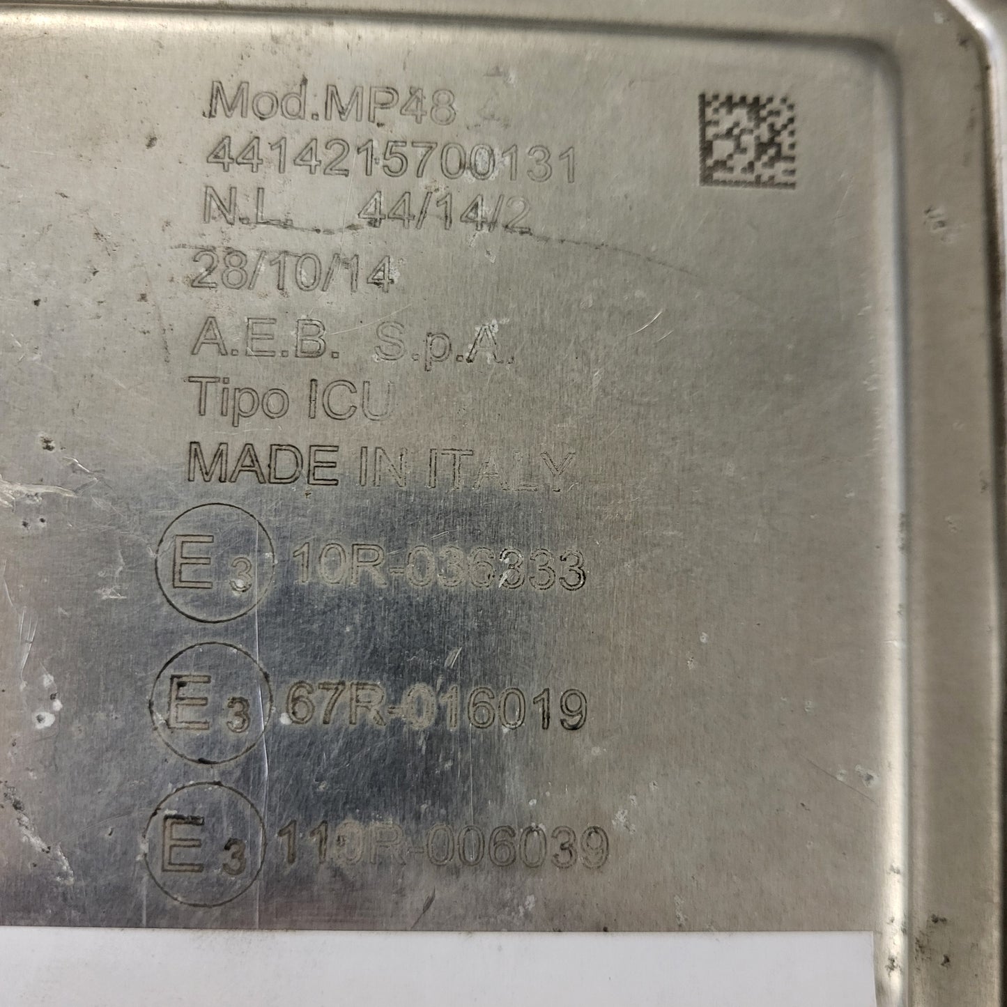 EMER GPL ECU / MP48 / 10R-036333 / 67R016019 / 110R-006039 /