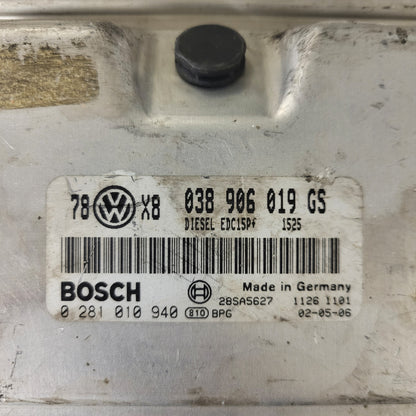 VW PASSAT ECU / 038906019GS / 0281010940 / EDC15P+