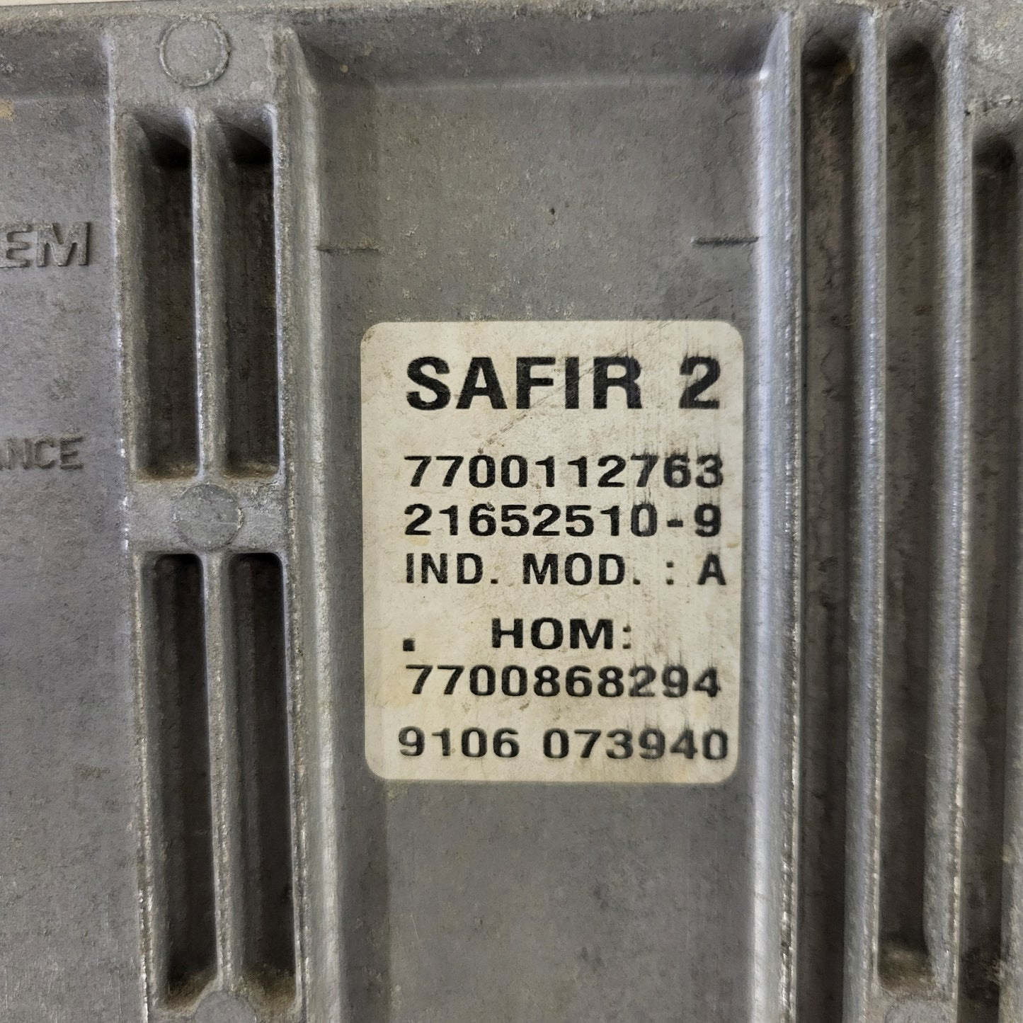 RENAULT ECU / SAFIR 2 / 35 PIN / 21652510-9 / 7700112763 / 7700868294