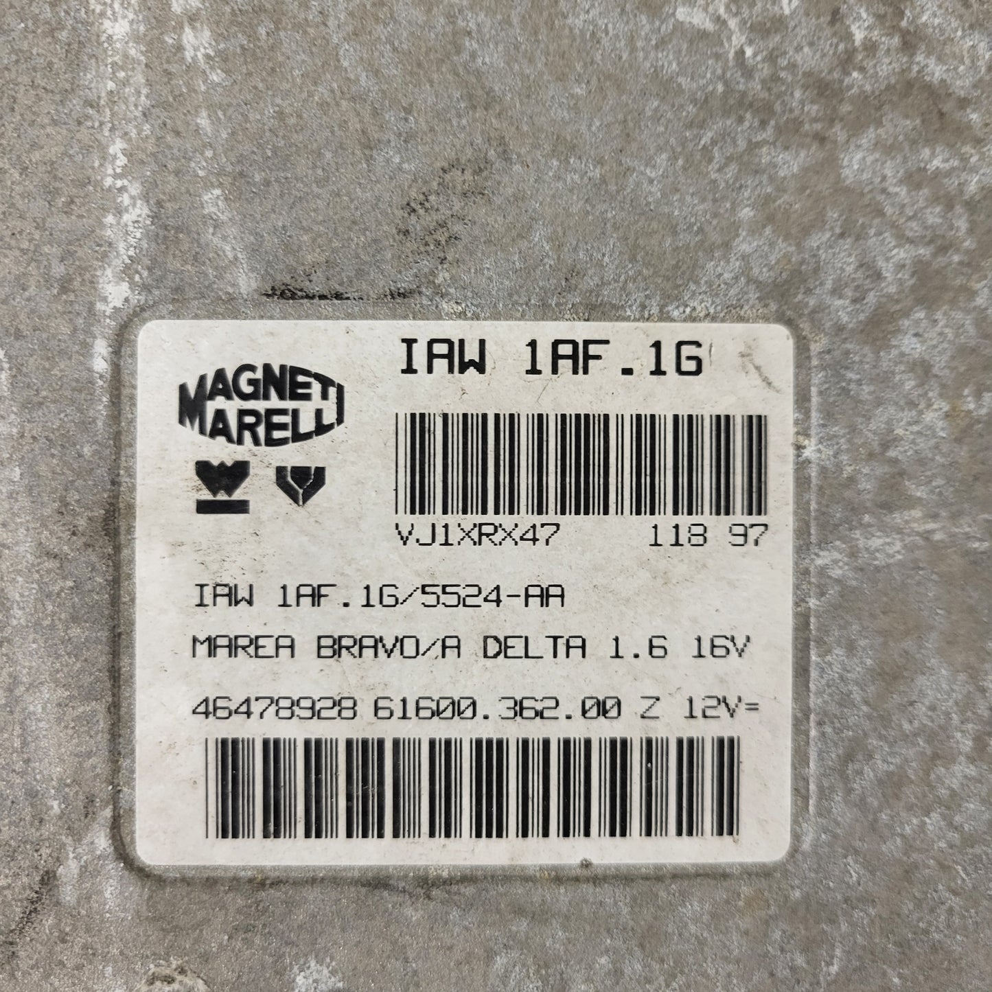 FIAT BRAVO ECU / IAW1AF.1G / 46478928 / 61600.362.00 / MAGNETI MARELLI