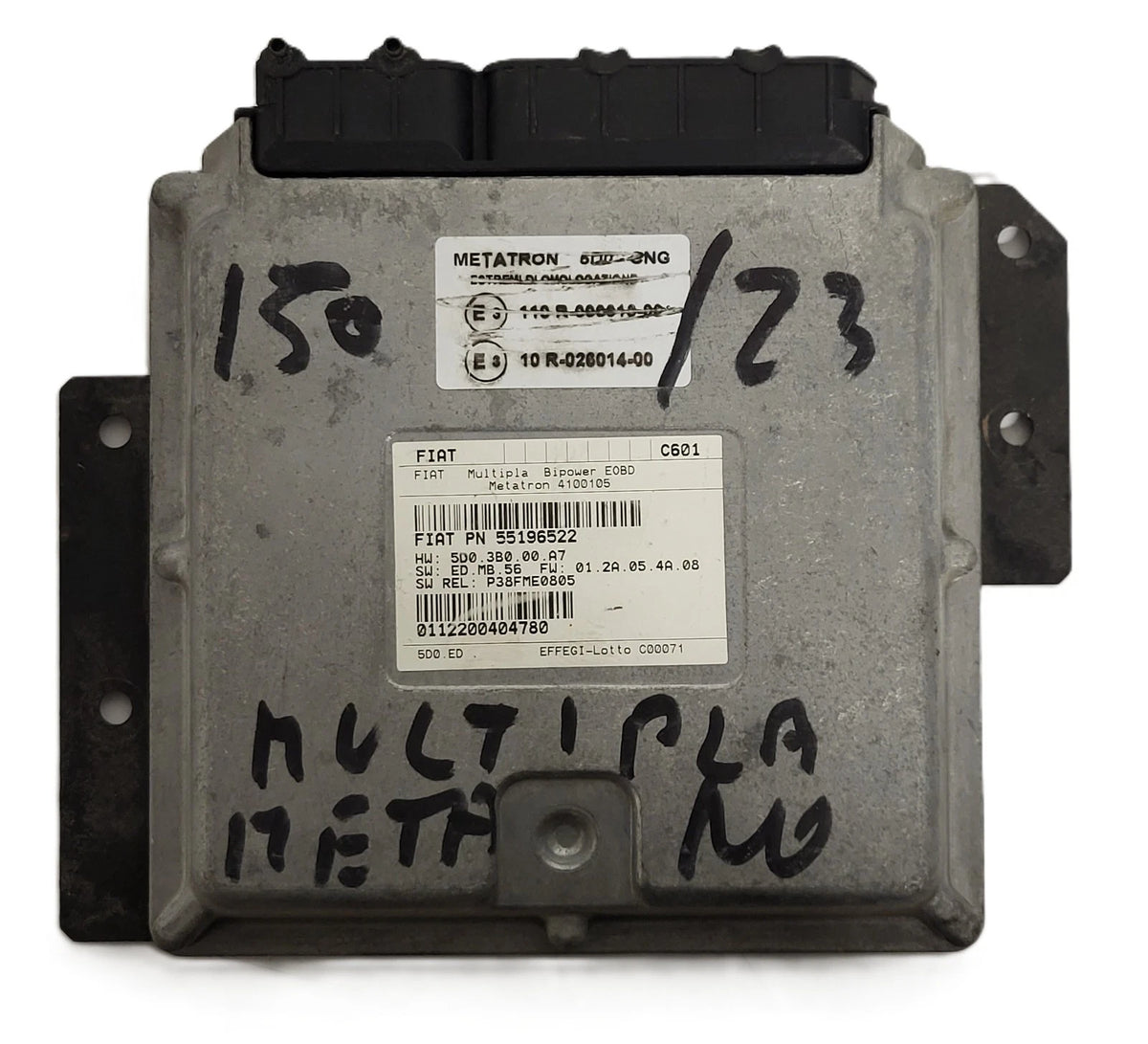 FIAT MULTIPLA BIPOWER ECU / 55196522 / 4100105 / C601 / METATRON - C73-10 - 1