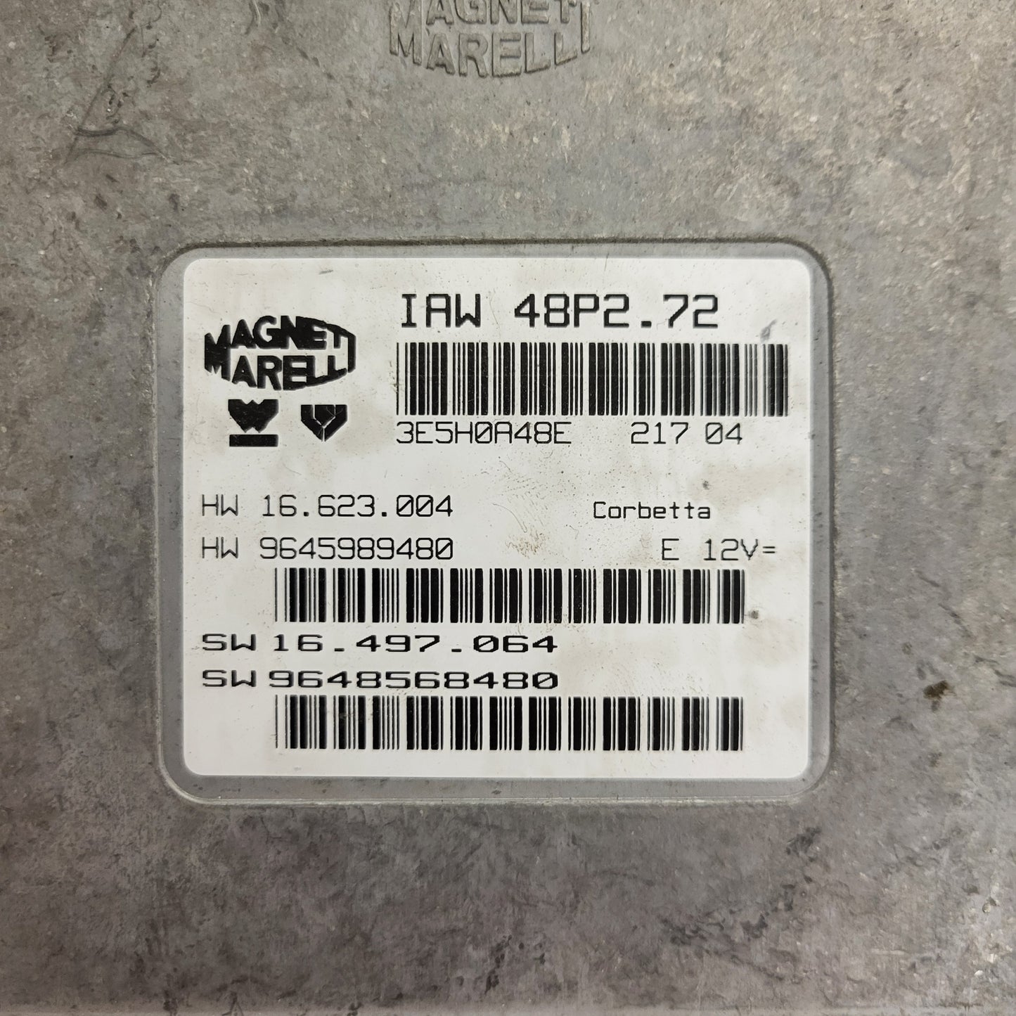 PEUGEOT CITROEN ECU / IAW 48P2.72 / SW 9648568480 / HW 9645989480