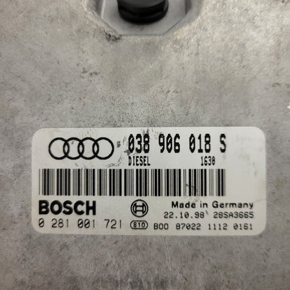 Audi A4 ECU / 038906018S / 0281001721 / BOSCH