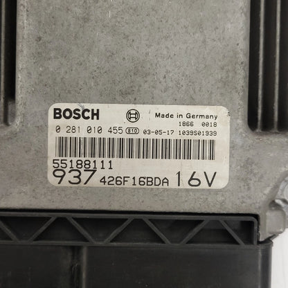 ALFA ROMEO 147 ECU / 0281010455 / 55188111 / BOSCH - C74-01 - 2